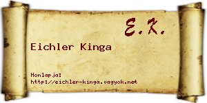 Eichler Kinga névjegykártya